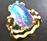 Золотое кольцо с роскошным кристаллическим опалом 5,01 карат Золото