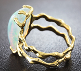 Золотое кольцо с роскошным кристаллическим опалом 5,01 карат Золото