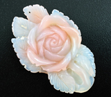 Камея-подвеска «Роза» из цельного халцедона 21,7 грамм 