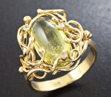 Золотое кольцо с редким тсилазит турмалином и бриллиантами Золото
