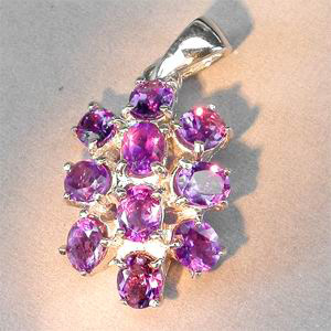Кулон с аметистами