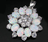 Кулон с лабораторными опалами Серебро 925