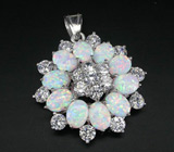 Кулон с лабораторными опалами Серебро 925