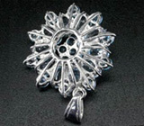 Красивейший кулон с голубыми топазами Серебро 925