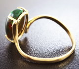 Золотое кольцо с топовым черным опалом массой 3,36 карат Золото