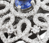 Филигранное серебряное кольцо с кианитом Серебро 925