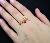 Золотое кольцо с рубином-сердцем 2,35 карат Золото