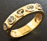 Золотое кольцо с александритами 0,87 карат Золото