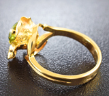 Кольцо с уральским демантоидом Золото