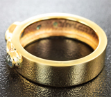 Золотое кольцо с александритами и хризобериллами 1,54 карат Золото