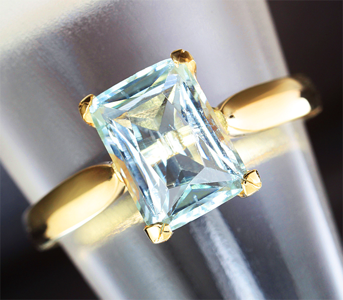 Кольцо с аквамарином заказать в ювелирной мастерской Серебряные линии ...