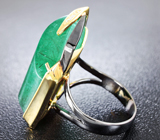 Кольцо с изумрудом массой 27,45 карат и бриллиантами Золото