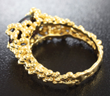 Золотое кольцо с ограненным черным опалом 2 карата Золото