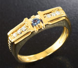Золотое кольцо с александритом высоких характеристик и бриллиантами Золото