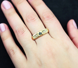 Золотое кольцо с александритом высоких характеристик и бриллиантами Золото