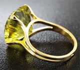 Золотое кольцо с лимонным цитрином авторской огранки Золото