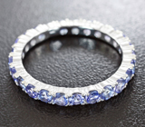 Элегантное cеребряное кольцо с танзанитами Серебро 925