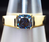Золотое кольцо с чистейшей синей шпинелью 1,08 карат Золото