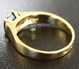Золотое кольцо с чистейшей синей шпинелью 1,08 карат Золото