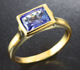 Золотое кольцо с ярким танзанитом 1,56 карат Золото