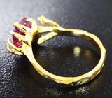 Золотое кольцо с рубином 2,05 карат и бриллиантами Золото