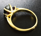 Золотое кольцо с редкой синей и розовыми шпинелями Золото