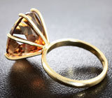 Золотое кольцо с крупным империал топазом 17,67 карат Золото