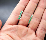 Серебряные серьги с изумрудами Серебро 925