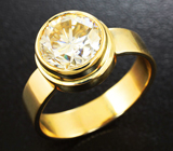 Золотое кольцо с муассанитом 2,1 карат Золото