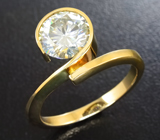 Золотое кольцо с муассанитом 1,67 карат Золото