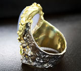 Серебряное кольцо с халцедоном и диопсидами Серебро 925