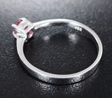 Серебряное кольцо с рубеллитом турмалином