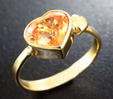 Золотое кольцо с ярким спессартином «фанта» 2,73 карат Золото
