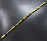 Элегантный серебряный браслет с перидотами и цитринами Серебро 925