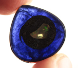 Серебряное кольцо с эфиопским опалом в содалите Серебро 925