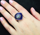 Серебряное кольцо с эфиопским опалом в содалите Серебро 925