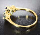 Золотое кольцо с яркими сапфирами 2,38 карат Золото