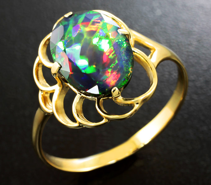 Кольцо С Черным Опалом Купить