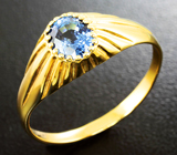 Золотое кольцо с васильковым сапфиром 1,13 карат Золото