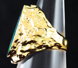 Золотое кольцо с австралийским дублет опалом 7,84 карат и бриллиантами Золото