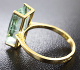 Золотое кольцо с забайкальским берилом превосходной огранки 4,02 карат Золото