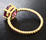 Золотое кольцо с рубином 2,58 карата Золото