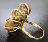 Золотое кольцо с аммонитом с аммолитовой мозаикой 29,06 карата Золото