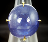 Золотое кольцо с крупным ярким синим сапфиром 40,94 карата Золото