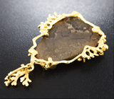 Золотой кулон с аммолитом аммонита 18,19 карата и цаворитами Золото