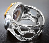Серебряное кольцо c агатом и цаворитами Серебро 925