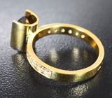 Золотое кольцо с андалузитом 1,45 карата и лейкосапфирами Золото