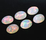 Набор из 6 кристаллических эфиопских опалов 5,09 карата 