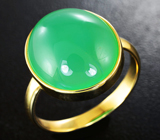 Золотое кольцо с хризопразом 10,28 карата Золото