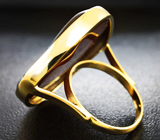 Золотое кольцо с агатовой друзой 32,24 карата Золото